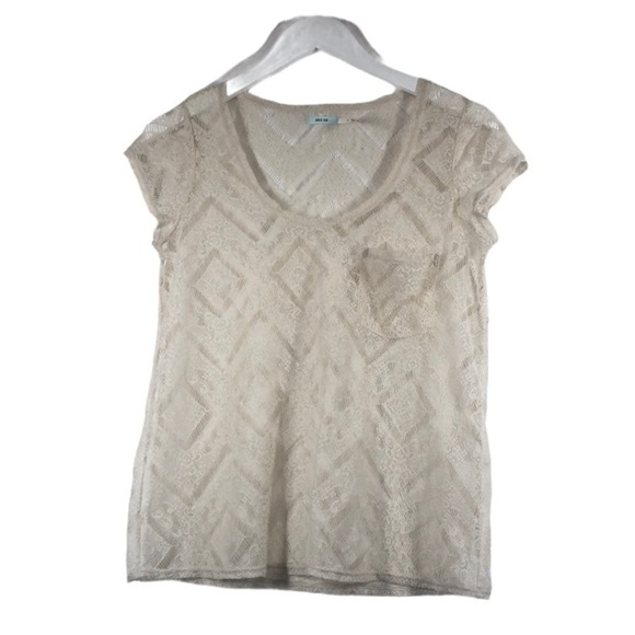 Kimchi Blue top in ivory cute and romantic - Picture 1 of 7